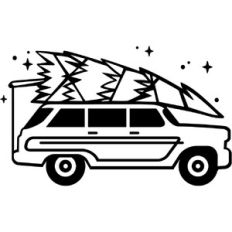 Christmas Tree Family Car