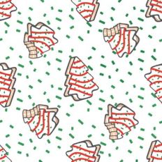 Christmas tree snack cake wrapping paper