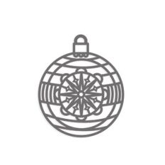 Retro Christmas Bauble Ornament
