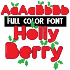 Holly Berry Color Font