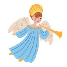 Blonde Angel with Trumpet