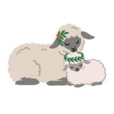 Christmas Sheep and Lamb