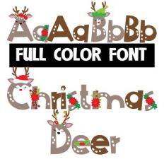 Christmas Deer Color Font