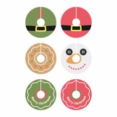Christmas glass tags
