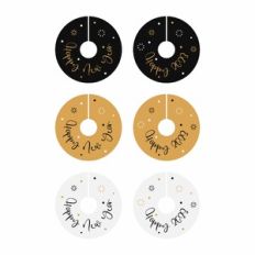 New year Glass tags