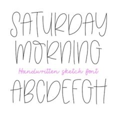 BFC Saturday Morning Cute Handwriting Sketch Font