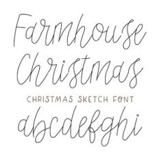 BFC Farmhouse Christmas Cursive Christmas Sketch Font