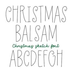 BFC Christmas Balsam Sketch Christmas Handwriting Font