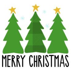 Merry Christmas With Trees