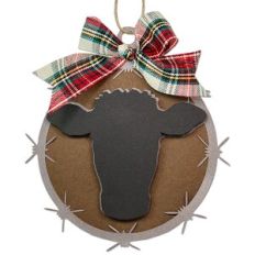 Cow Head Gift Tag Ornament