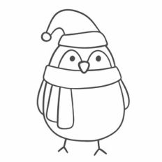 Winter Bird Santa Hat
