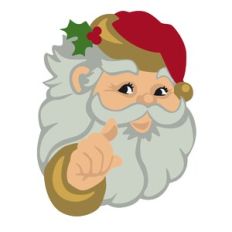 Retro Santa Face