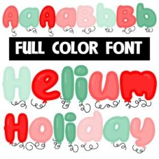 Helium Holiday Color Font