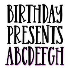 BFC Birthday Presents Serif Brush Handwriting Font