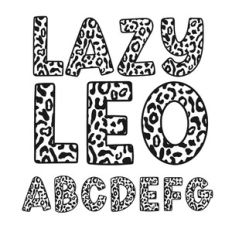 BFC Lazy Leo Animal Print Leopard Font