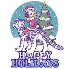 tiger and Santa
