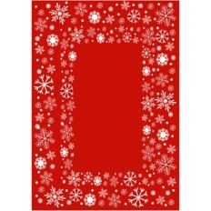 Print n Cut Red Christmas Card Cover with Snowflakes