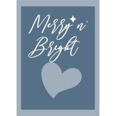 Merry n Bright Folded Christmas Card