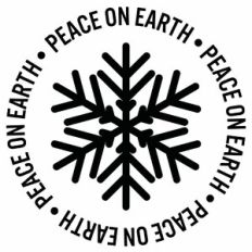 Peace On Earth Snowflake Word Circle