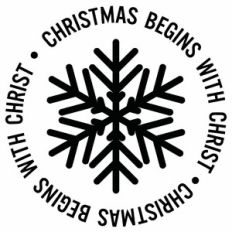 Christmas Begins With Christ Snowflake Word Circle
