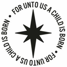 For Unto Us A Child Is Born Star Word Circle
