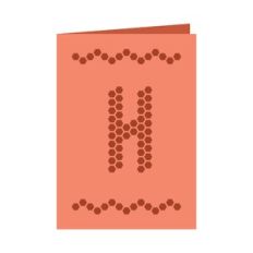 Letter H card