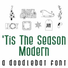 Tis The Season Modern Doodlebat Font