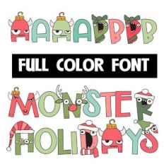 Monster Holiday Color Font
