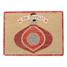 Card Orn Teardrop Straight Stitch A6