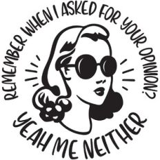Remember when I asked for your opinion? Yeah me neither