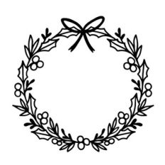 Christmas wreath with berries and holly