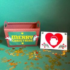 Merry Christmas Favor Crate and Card