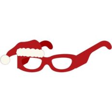 3d glasses christmas hat
