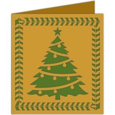 christmas pine tree card