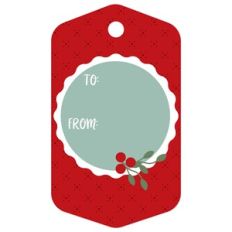 Festive To and From Tag