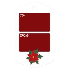 Poinsettia To and From Tag