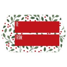 Holiday Greenery To and From Tag