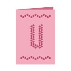 Letter U card