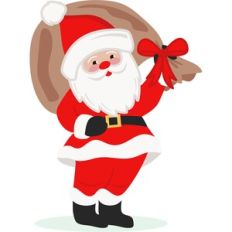 santa holding a bag