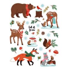 Winter Woodland Animals Sticker Set 1