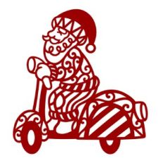 Santa On Scooter
