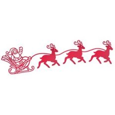 Santa sleigh with reindeer