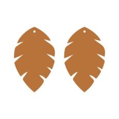 Feather Leaf Earrings Template