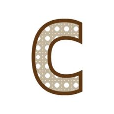 Letter C Rattan