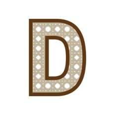 Letter D Rattan