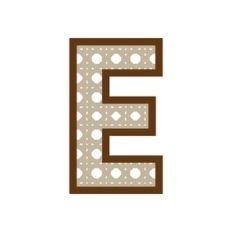 Letter E Rattan