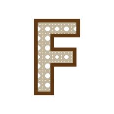 Letter F Rattan