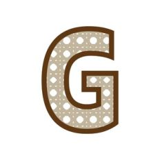 Letter G Rattan