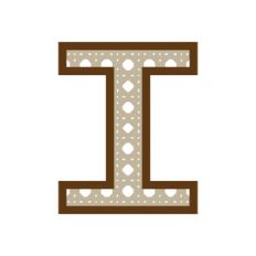 Letter I Rattan