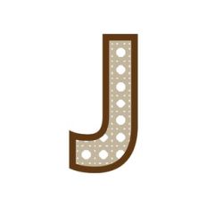 Letter J Rattan